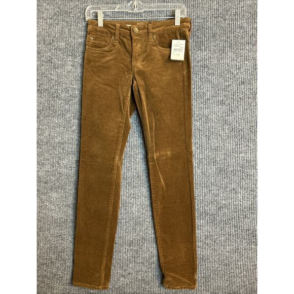 Kut From The Kloth Womens Diana Skinny Pants Size 2 Brown Corduroy Mid Rise New - Picture 1 of 16